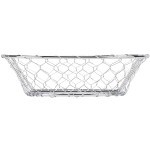 American Metalcraft WIR3 Oval Chrome Chicken Wire Basket - 9 1/2 American Metalcraft WIR3 Oval Chrome Chicken Wire Basket - 9 1/2