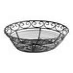 TableCraft BK27508 Mediterranean Round Black Metal Basket - 8 TableCraft BK27508 Mediterranean Round Black Metal Basket - 8