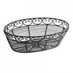 TableCraft BK27508 Mediterranean Round Black Metal Basket - 8 TableCraft BK27508 Mediterranean Round Black Metal Basket - 8