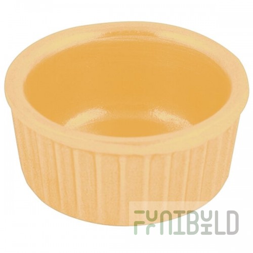 Bon Chef 9024 2 oz. Ginger Sandstone Finish Cast Aluminum Fluted Ramekin