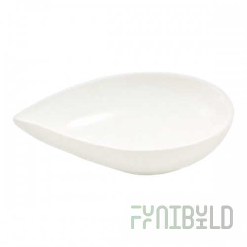 Front of the House Catalyst 2 oz. European White Teardrop Porcelain Ramekin - 12/Case