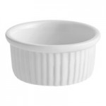 Acopa 3.5 oz. Bright White Porcelain Asian Appetizer / Tasting Spoon - 12/Pack