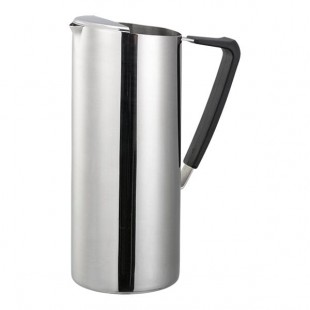 Service Ideas 54 oz. Slim Polished Double-Wall Stainless Steel Pitcher with Guard X7DWPS