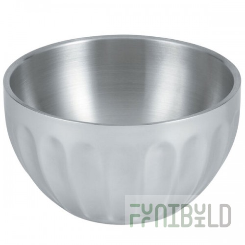 Vollrath 47686 Fluted Double Wall Round 1.7 Qt. Serving Bowl