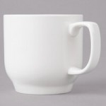 Bon Chef 1500001P Mid Century 72 oz. White Porcelain Bowl - 12/Pack