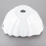 10 Strawberry Street WTR-10WVBOATBWL Whittier 64 oz. White Porcelain Boat Bowl with Wave Texture - 6/Case