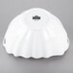 10 Strawberry Street WTR-10WVBOATBWL Whittier 64 oz. White Porcelain Boat Bowl with Wave Texture - 6/Case