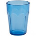 Choice 9 oz. Blue Plastic Paneled Tumbler - 12/Pack