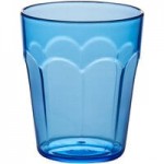 Choice 9 oz. Blue Plastic Paneled Tumbler - 12/Pack