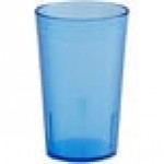 Choice 9 oz. Blue Plastic Paneled Tumbler - 12/Pack