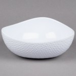 GET CS-1080-CN-W Coralline 2 Qt. White Melamine Freestyle Triangle Bowl - 3/Case