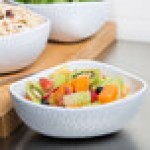 GET CS-1080-CN-W Coralline 2 Qt. White Melamine Freestyle Triangle Bowl - 3/Case