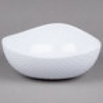 GET CS-1080-CN-W Coralline 2 Qt. White Melamine Freestyle Triangle Bowl - 3/Case