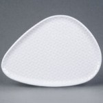 GET CS-1080-CN-W Coralline 2 Qt. White Melamine Freestyle Triangle Bowl - 3/Case