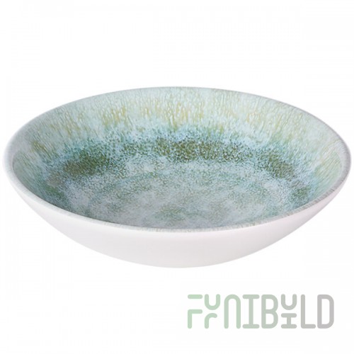 Elite Global Solutions Monet 16 oz. Sea Moss Reactive Glaze Melamine Bowl B427067-SM - 6/Case