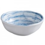 Elite Global Solutions D712SQ Van Gogh Navy 22 oz. Square Melamine Bowl - 6/Case