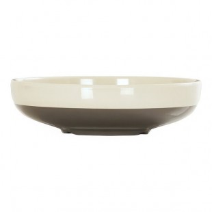Cal-Mil Vienna 52 oz. Brown and Cream Round Two-Tone Melamine Bowl - 6/Case