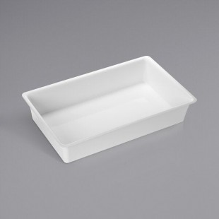 American Metalcraft Covered Solutions 328 oz. Rectangular White Melamine Full-Size Serving Bowl MRECB21 American Metalcraft Covered Solutions 328 oz. Rectangular White Melamine Full-Size Serving Bowl MRECB21