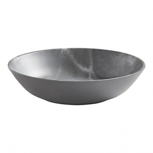 American Metalcraft Mix & Matte 24 oz. Gray Marble Melamine Bowl American Metalcraft Mix & Matte 24 oz. Gray Marble Melamine Bowl