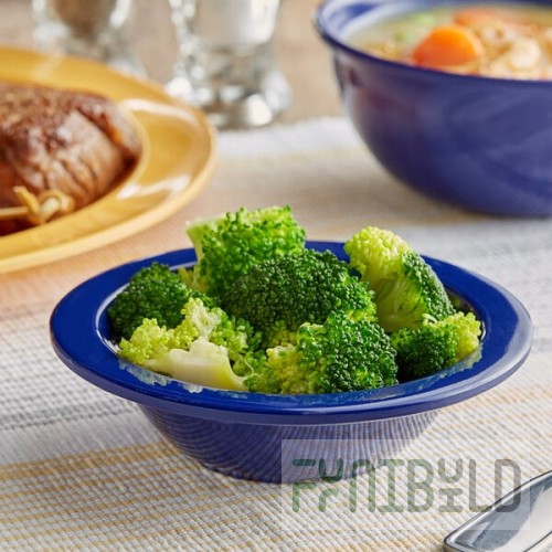 Acopa Foundations 4 oz. Blue Narrow Rim Melamine Fruit Dish - 12/Case