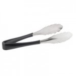 TableCraft AM5344BK Antimicrobial 4 oz. Stainless Steel Slotted Oval Portion Spoon with Black Handle TableCraft AM5344BK Antimicrobial 4 oz. Stainless Steel Slotted Oval Portion Spoon with Black Handle