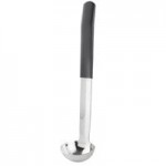 TableCraft AM5344BK Antimicrobial 4 oz. Stainless Steel Slotted Oval Portion Spoon with Black Handle TableCraft AM5344BK Antimicrobial 4 oz. Stainless Steel Slotted Oval Portion Spoon with Black Handle