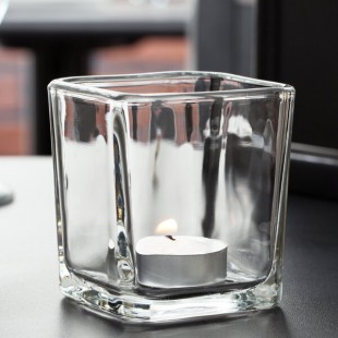 Libbey 5474 7.5 oz. Cube Votive Holder / Condiment Jar - 12/Case Libbey 5474 7.5 oz. Cube Votive Holder / Condiment Jar - 12/Case