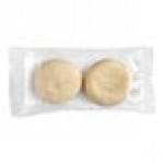 Elk Village Bakery 2-Count Individually Wrapped Vegan Vanilla Amaretti Cookie 1.34 oz. - 32/Case