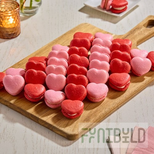 Macaron Centrale Heart Shape Macaron Variety Pack - 100/Case