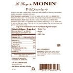 Monin Premium Wild Strawberry Flavoring Syrup 1 Liter - 4/Case