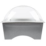 Sterno Full Size Silver Vein Fold Away Chafer with Clear Dome Cover and Full Size Pan Sterno Full Size Silver Vein Fold Away Chafer with Clear Dome Cover and Full Size Pan