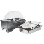 Sterno Full Size Silver Vein Fold Away Chafer with Clear Dome Cover and Full Size Pan Sterno Full Size Silver Vein Fold Away Chafer with Clear Dome Cover and Full Size Pan