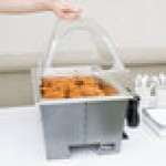 Sterno Full Size Silver Vein Fold Away Chafer with Clear Dome Cover and Full Size Pan Sterno Full Size Silver Vein Fold Away Chafer with Clear Dome Cover and Full Size Pan
