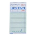 Choice 1 Part Green and White Paper Guest Check with Top Guest Receipt - 10/Pack Choice 1 Part Green and White Paper Guest Check with Top Guest Receipt - 10/Pack