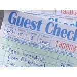 Choice 1 Part Green and White Paper Guest Check with Top Guest Receipt - 10/Pack Choice 1 Part Green and White Paper Guest Check with Top Guest Receipt - 10/Pack