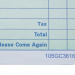 Choice 1 Part Green and White Paper Guest Check with Top Guest Receipt - 10/Pack Choice 1 Part Green and White Paper Guest Check with Top Guest Receipt - 10/Pack