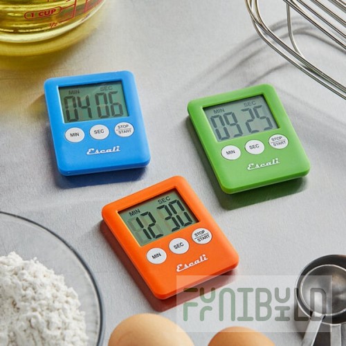 San Jamar Escali TMDGM12 Mini Digital 100 Minute Kitchen Timer - 12/Pack