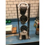 Cal-Mil 3715-49 Mid-Century 3-Cylinder Vertical Flatware / Condiment Display with Chrome Accents