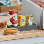 Choice Black 3-Section Countertop Condiment Bottle Organizer Choice Black 3-Section Countertop Condiment Bottle Organizer