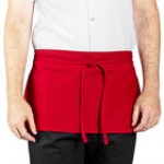 Uncommon Chef 3067 Khaki Customizable Waist Apron with 3 Pockets - 11 Uncommon Chef 3067 Khaki Customizable Waist Apron with 3 Pockets - 11