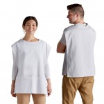 Choice White Poly-Cotton Cobbler Apron with 2 Pockets - 29 Choice White Poly-Cotton Cobbler Apron with 2 Pockets - 29
