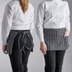 Choice Red Poly-Cotton Standard Waist Apron with 3 Pockets - 12
