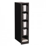 Vollrath FML-4V Black Thermoplastic Flush Mount Vertical 4-Slot Lid Holder