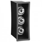 Vollrath FML-4V Black Thermoplastic Flush Mount Vertical 4-Slot Lid Holder