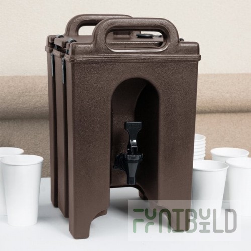 Cambro 100LCD131 Camtainer® 1.5 Gallon Dark Brown Insulated Beverage Dispenser