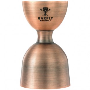 Barfly® M37006ACP 1 oz. & 2 oz. Antique Copper Heavy-Duty Straight Rim Bell Jigger Barfly® M37006ACP 1 oz. & 2 oz. Antique Copper Heavy-Duty Straight Rim Bell Jigger