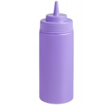Choice 16 oz. Purple Wide Mouth Squeeze Bottle - 6/Pack Choice 16 oz. Purple Wide Mouth Squeeze Bottle - 6/Pack