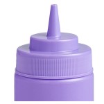 Choice 16 oz. Purple Wide Mouth Squeeze Bottle - 6/Pack Choice 16 oz. Purple Wide Mouth Squeeze Bottle - 6/Pack