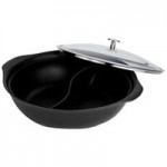 Spring USA Motif Cook & Serve 3 Qt. White Non-Stick Shallow Oval Roaster with Cover 8265-2/38