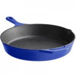Valor 3.25 Qt. Galaxy Blue Enameled Cast Iron Brazier / Casserole Dish with Cover Valor 3.25 Qt. Galaxy Blue Enameled Cast Iron Brazier / Casserole Dish with Cover